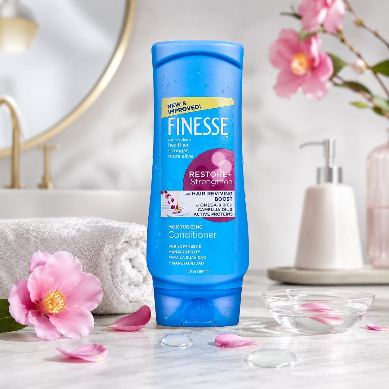 FINESSE Restore + Strengthen Moisturizing Conditioner 13 oz