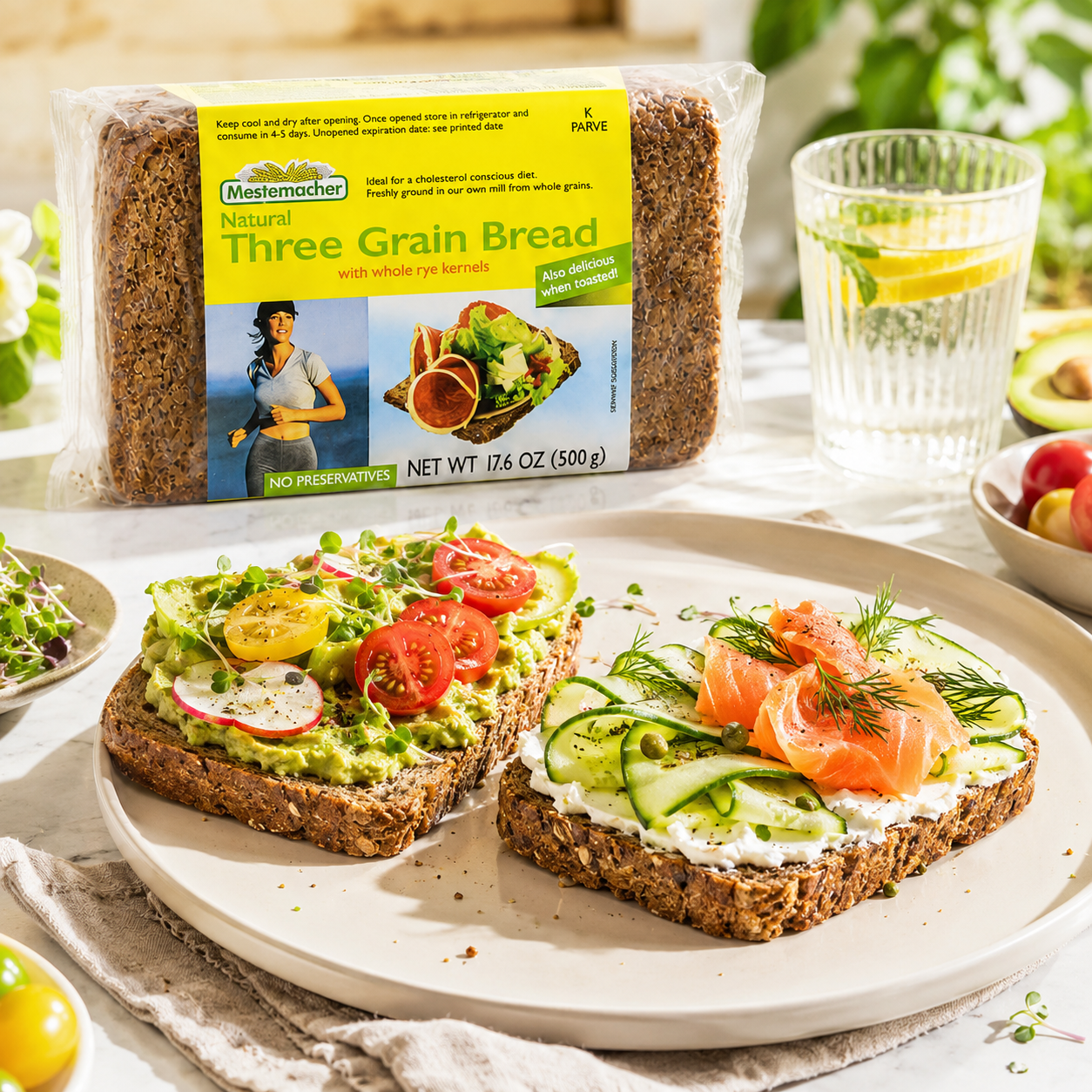 Mestemacher Three Grain Bread 17.6-oz