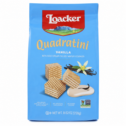 Loacker Quadratini Vanilla Wafer Cookie Pack 8.8 oz