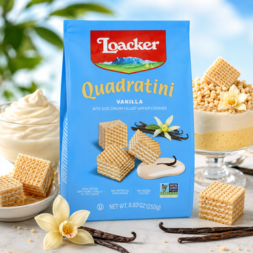 Loacker Quadratini Vanilla Wafer Cookie Pack 8.8 oz