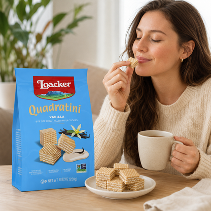 Loacker Quadratini Vanilla Wafer Cookie Pack 8.8 oz
