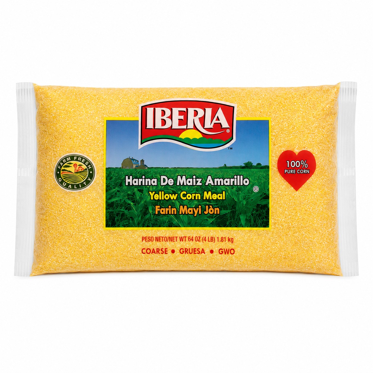 Iberia Yellow Corn Meal Coarse Freshly Milled 4 lb