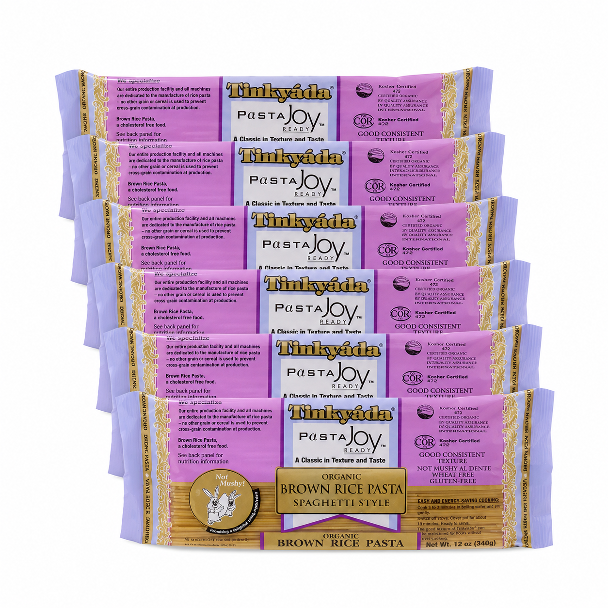 Tinkyada Brown Rice Pasta, Spaghetti, Organic, 12-Ounce (Pack of 6)