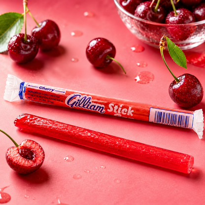 Gilliam Old Fashioned Candy Sticks Cherry 80 ct Box