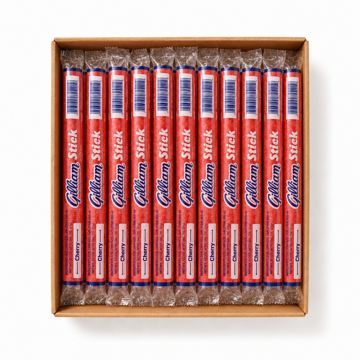Gilliam Old Fashioned Candy Sticks Cherry 80 ct Box