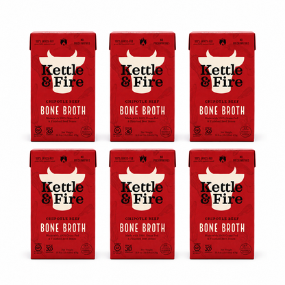 Kettle & Fire Chipotle Beef Bone Broth Keto Paleo Whole 30 Approved Gluten Free High in Protein and Collagen