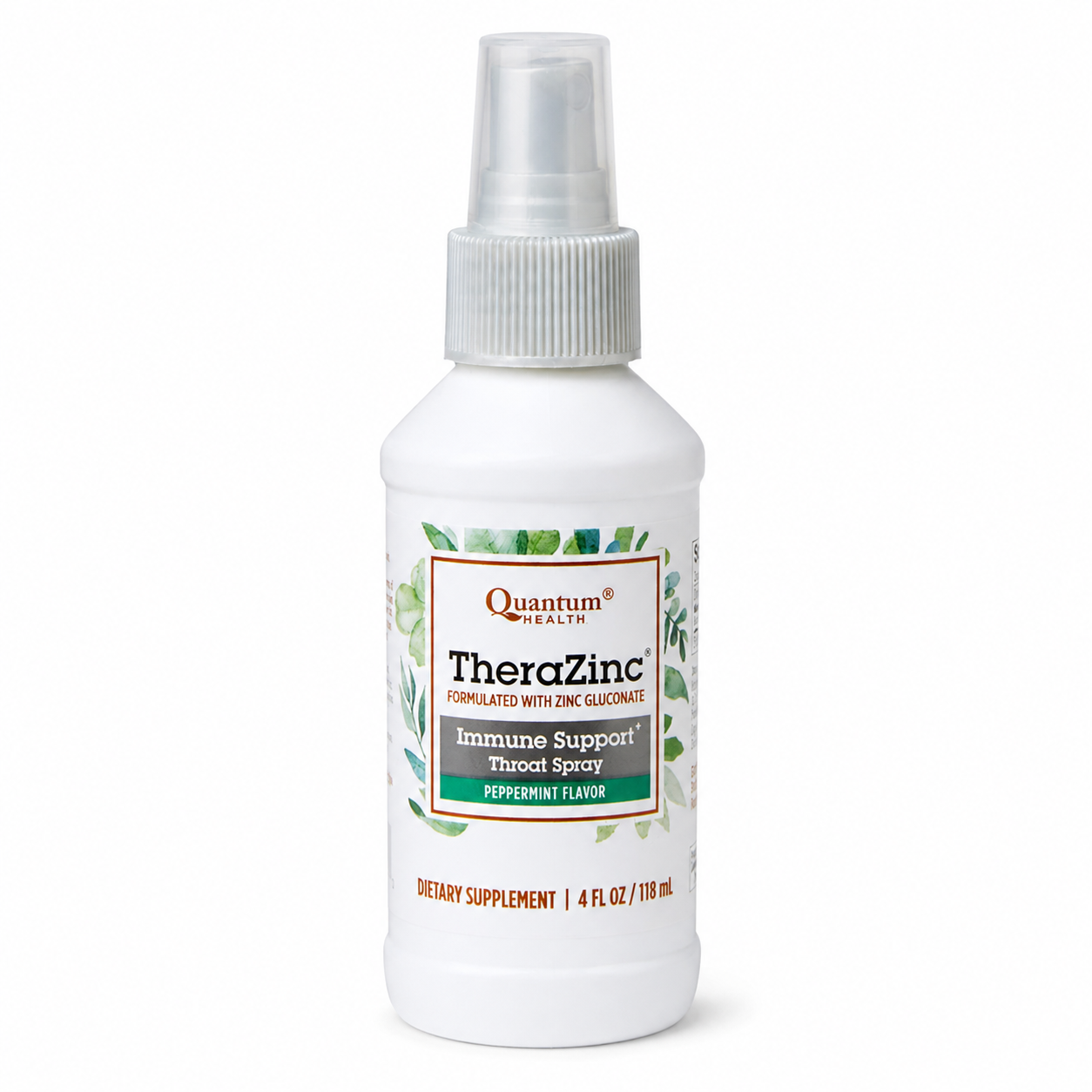 Quantum Health TheraZinc Oral Spray Zinc Immune Support Throat Relief 4 Oz