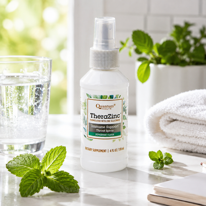Quantum Health TheraZinc Oral Spray Zinc Immune Support Throat Relief 4 Oz