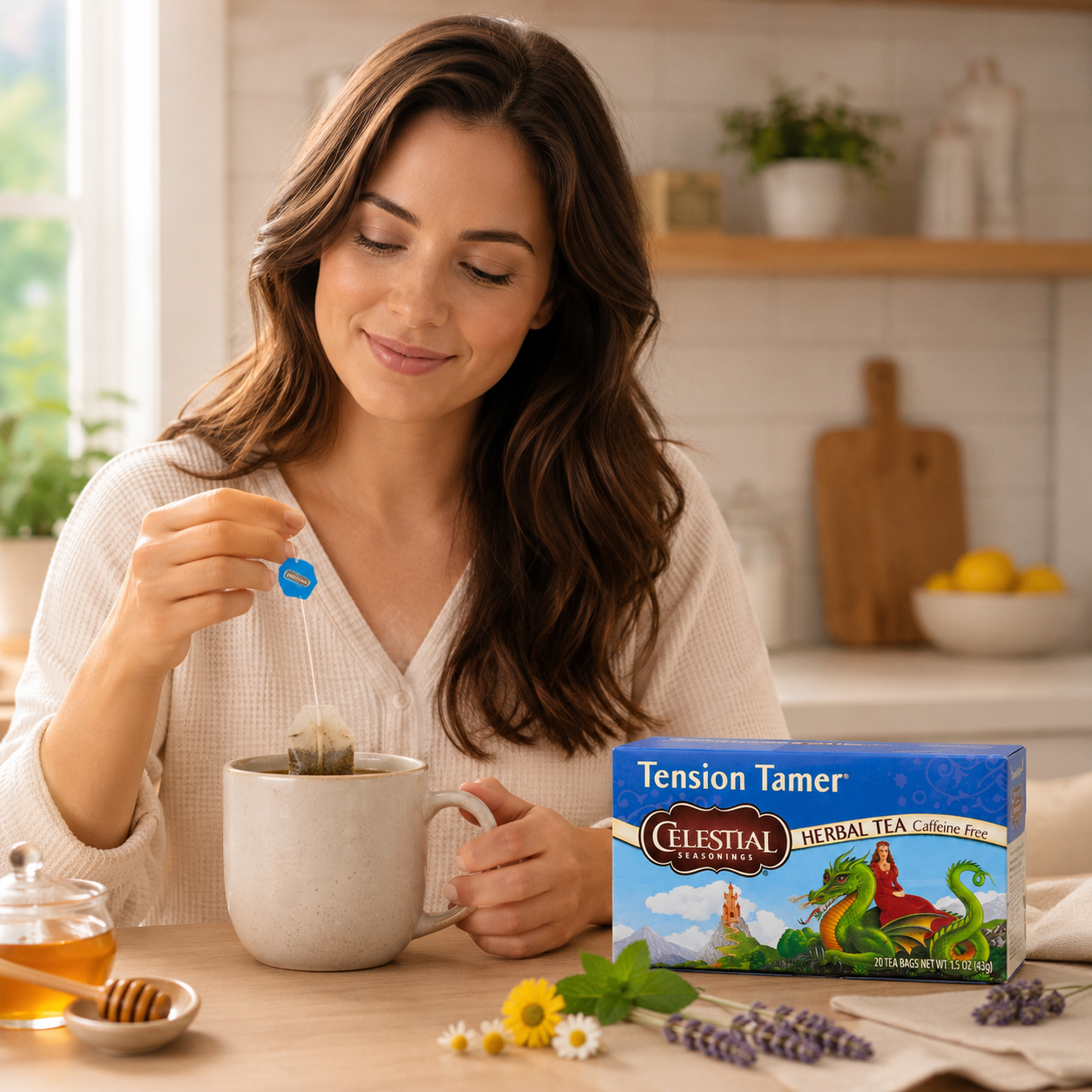 Celestial Seasonings Tension Tamer Tea 20 Bags (Pack of 6)