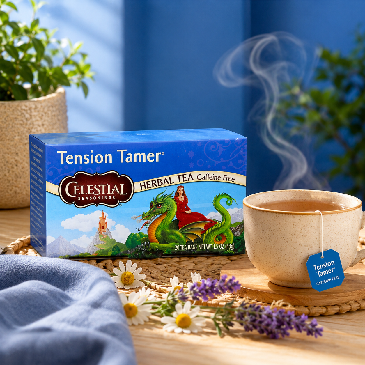 Celestial Seasonings Tension Tamer Tea 20 Bags (Pack of 6)