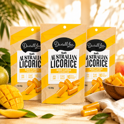 Darrell Lea Mango Soft Eating Liquorice Bags 7 oz