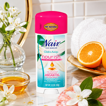 Nair Hair Remover Glides Away Nourish With Argan Oil 3.28 fl oz