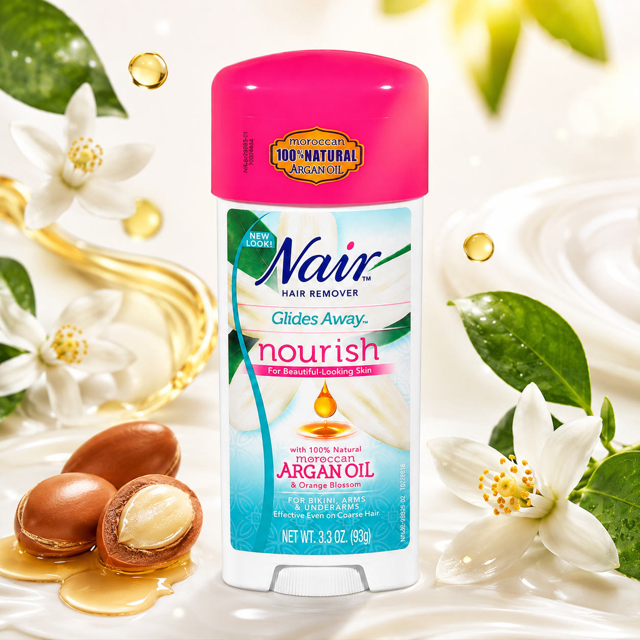 Nair Hair Remover Glides Away Nourish With Argan Oil 3.28 fl oz