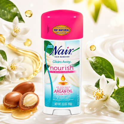 Nair Hair Remover Glides Away Nourish With Argan Oil 3.28 fl oz