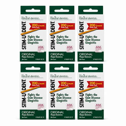 Stim-U-Dent Original Mint-Flavored Plaque Removers Wooden Toothpicks 200 ct Box