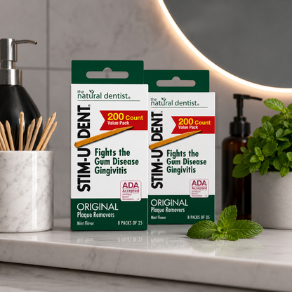 Stim-U-Dent Original Mint-Flavored Plaque Removers Wooden Toothpicks 200 ct Box