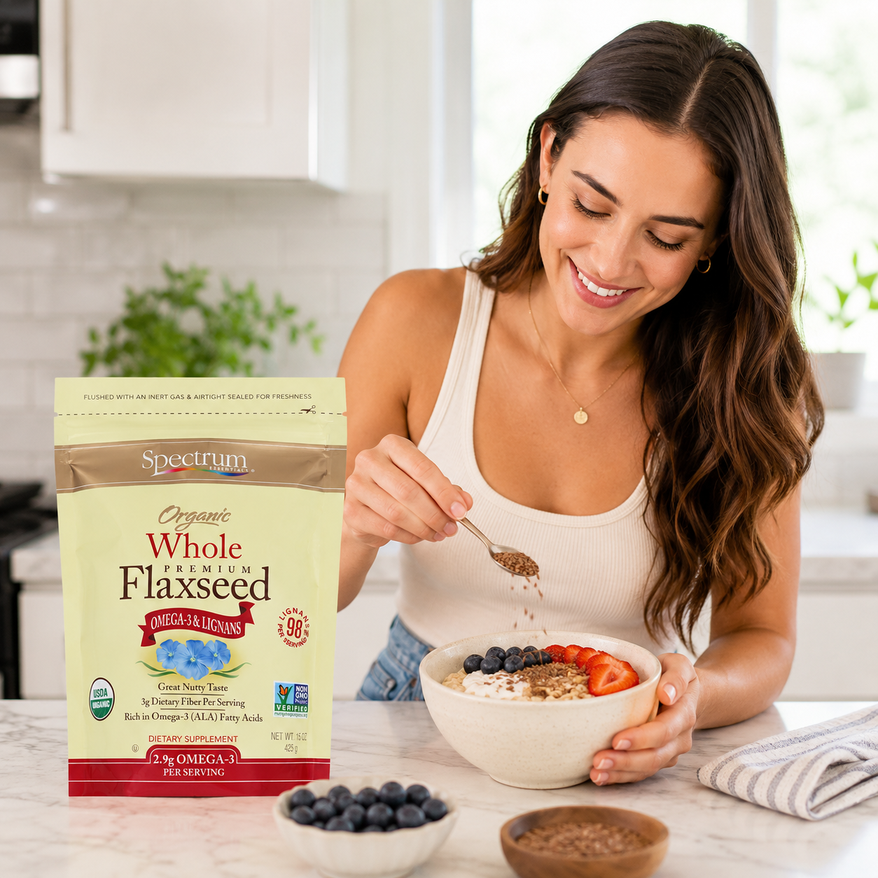 Spectrum Essential Flaxseed Organic Whole15 oz