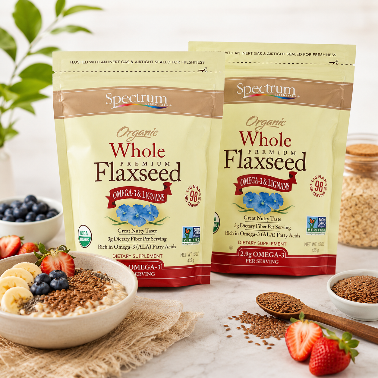 Spectrum Essential Flaxseed Organic Whole15 oz