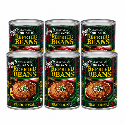 Amy's Refried Pinto Beans Gluten Free Organic Vegetarian Traditional 15.4 oz