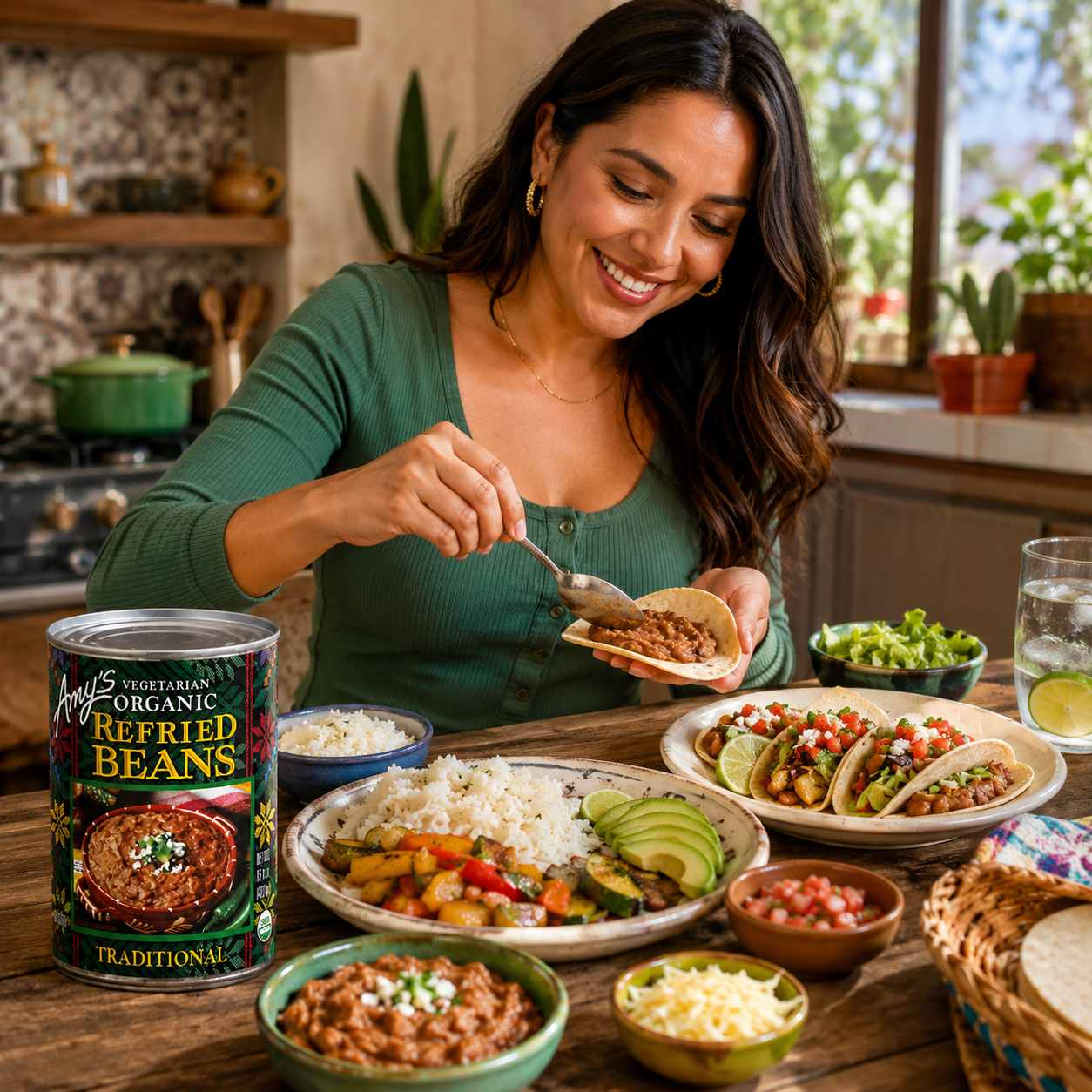 Amy's Refried Pinto Beans Gluten Free Organic Vegetarian Traditional 15.4 oz