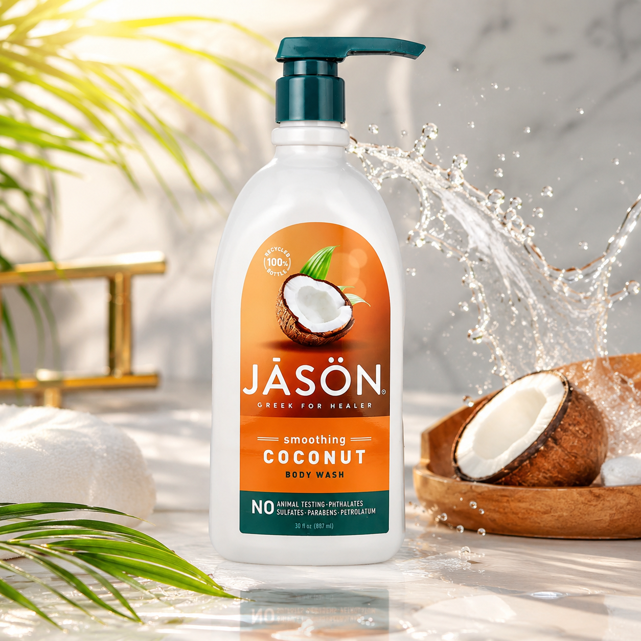JASON Smoothing Body Wash Coconut 30 oz