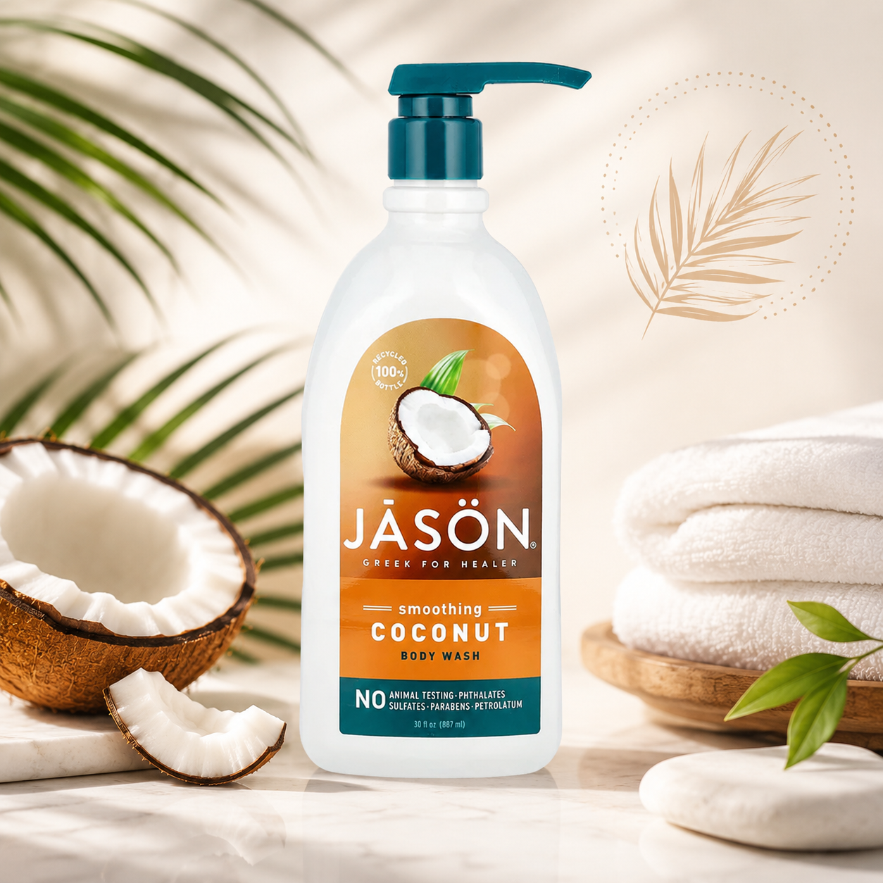 JASON Smoothing Body Wash Coconut 30 oz