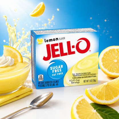 Jell-O Instant Lemon Sugar-Free Fat Free Pudding & Pie Filling Boxes 1 oz