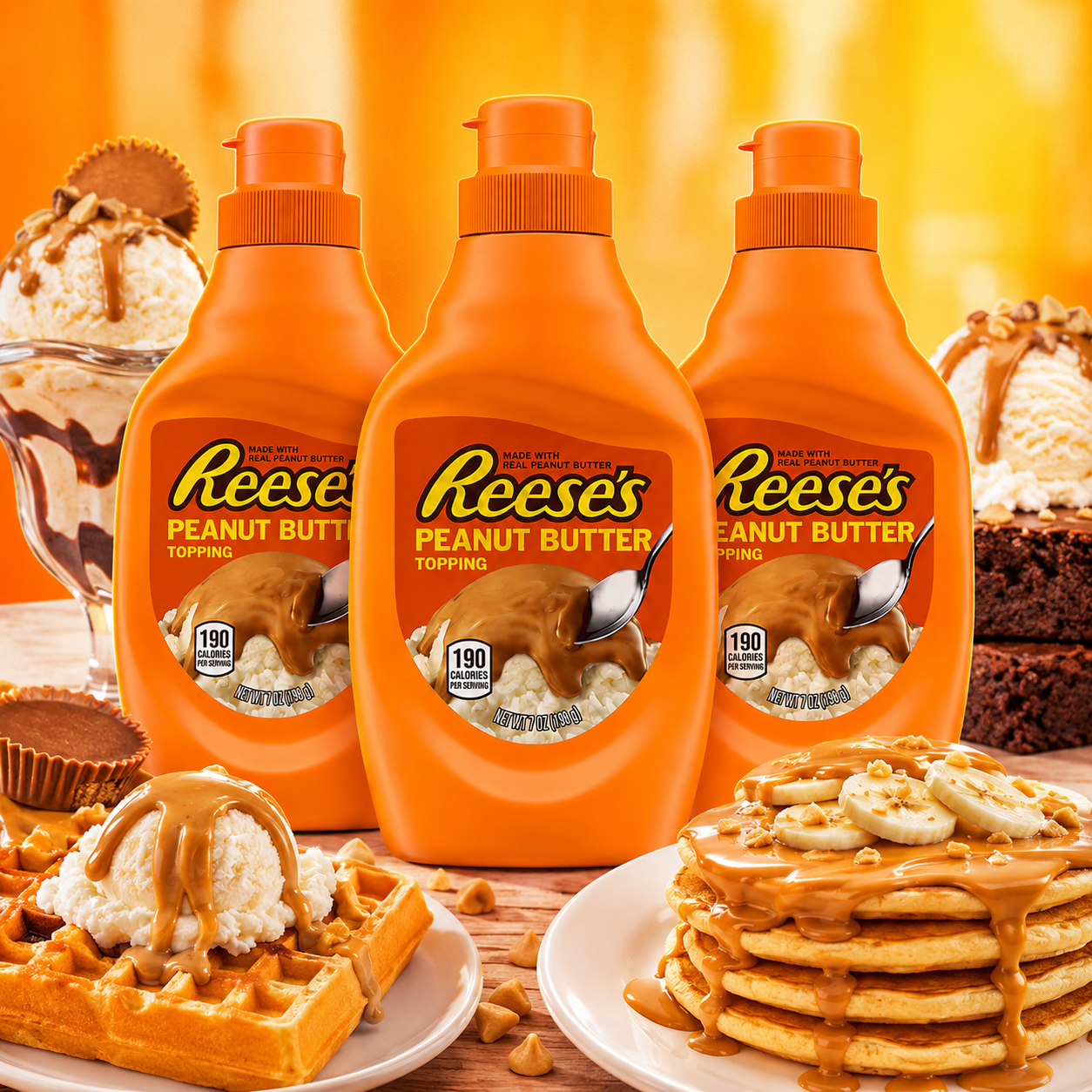 Reese's Peanut Butter Topping 7-oz Bottle