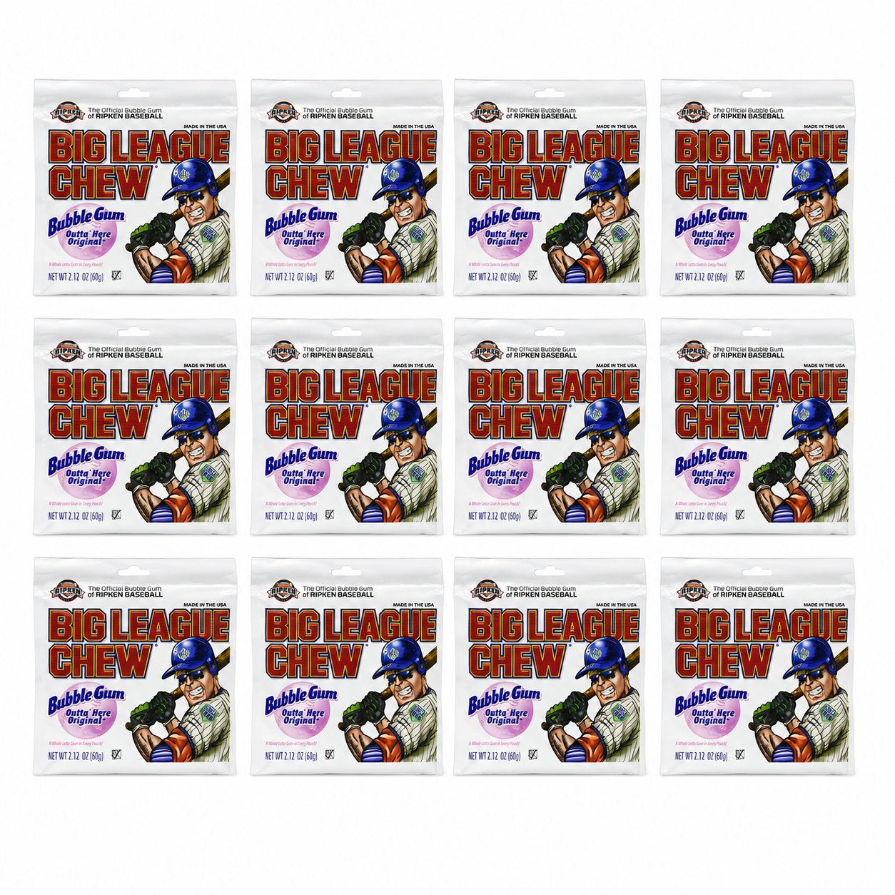 Big League Chew Original Bubble Gum Shredded with Tray