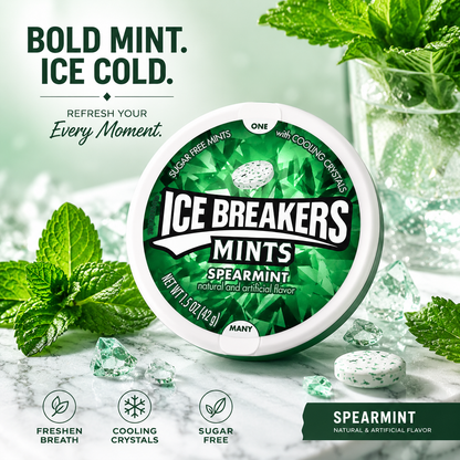 Ice Breakers Spearmint Mints 1.5-oz Pucks