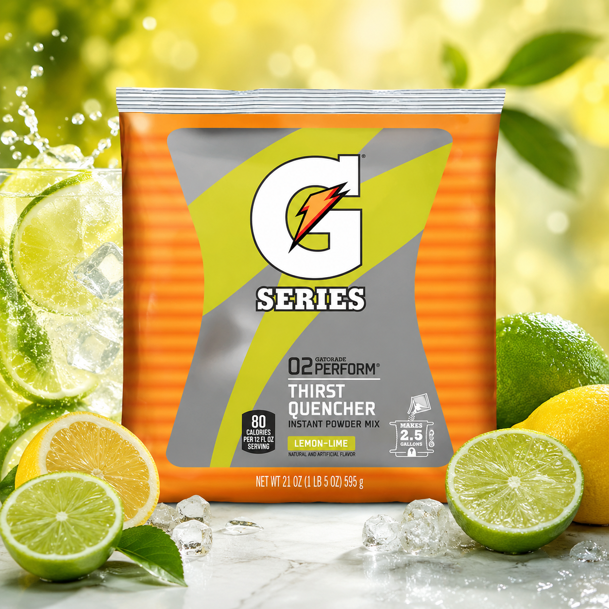 Gatorade Lemon-lime Powder Pouch Flavored Drink Concentrate 21 oz