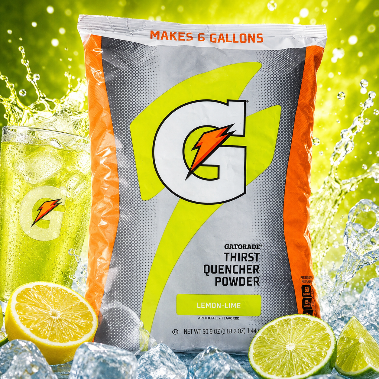 Gatorade Lemon Lime Thirst Quencher Powder Mix 50.9 oz Gatorade