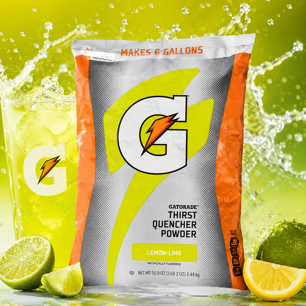 Gatorade Lemon Lime Thirst Quencher Powder Mix 50.9 oz Gatorade