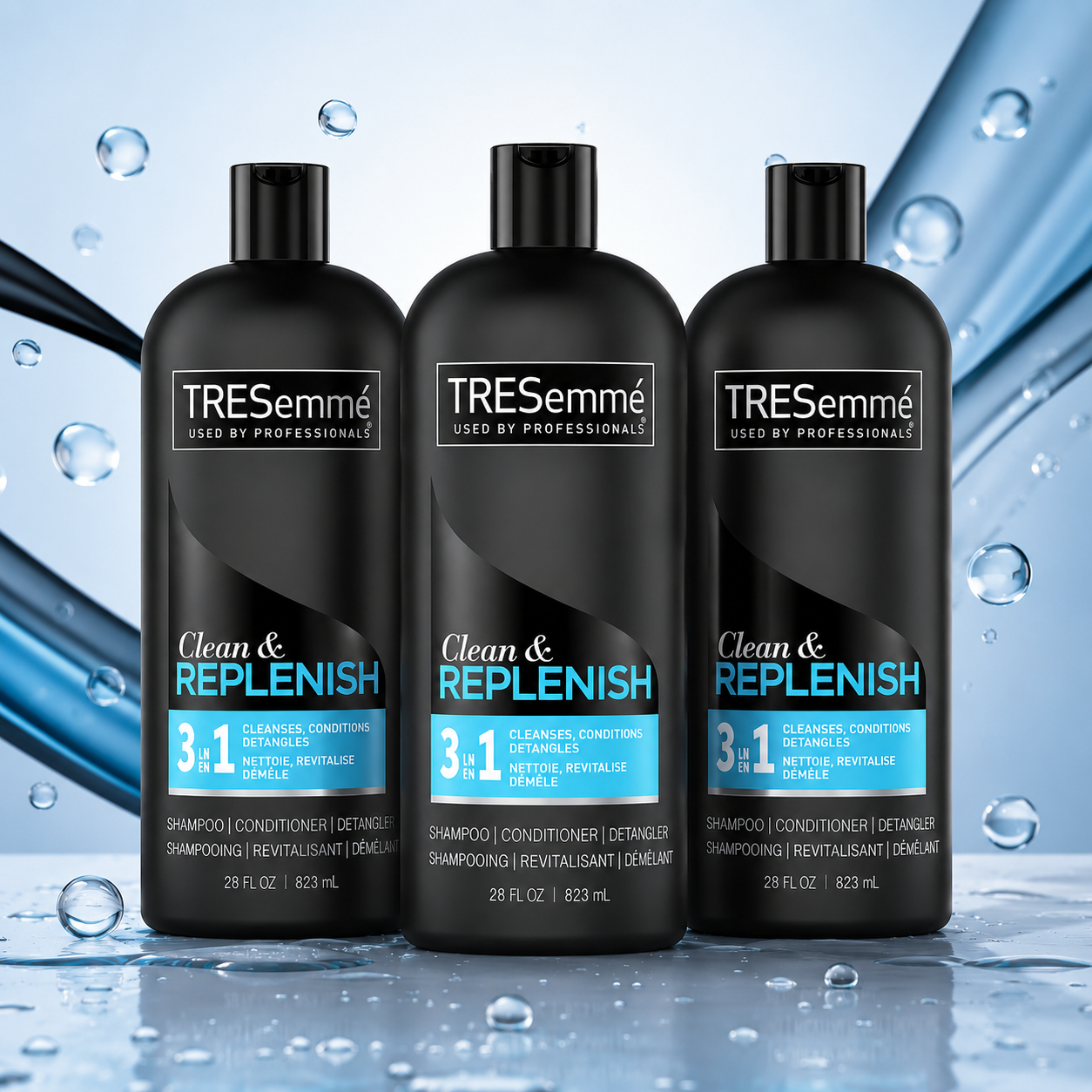 TRESemme Clean & Replenish 3-in-1 Shampoo Conditioner & Detangler 28 fl oz