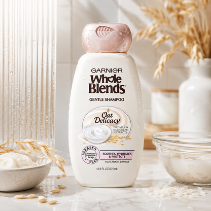 Garnier Whole Blends Gentle Shampoo Oat Delicacy For Sensitive Scalp 12.5 fl. oz.