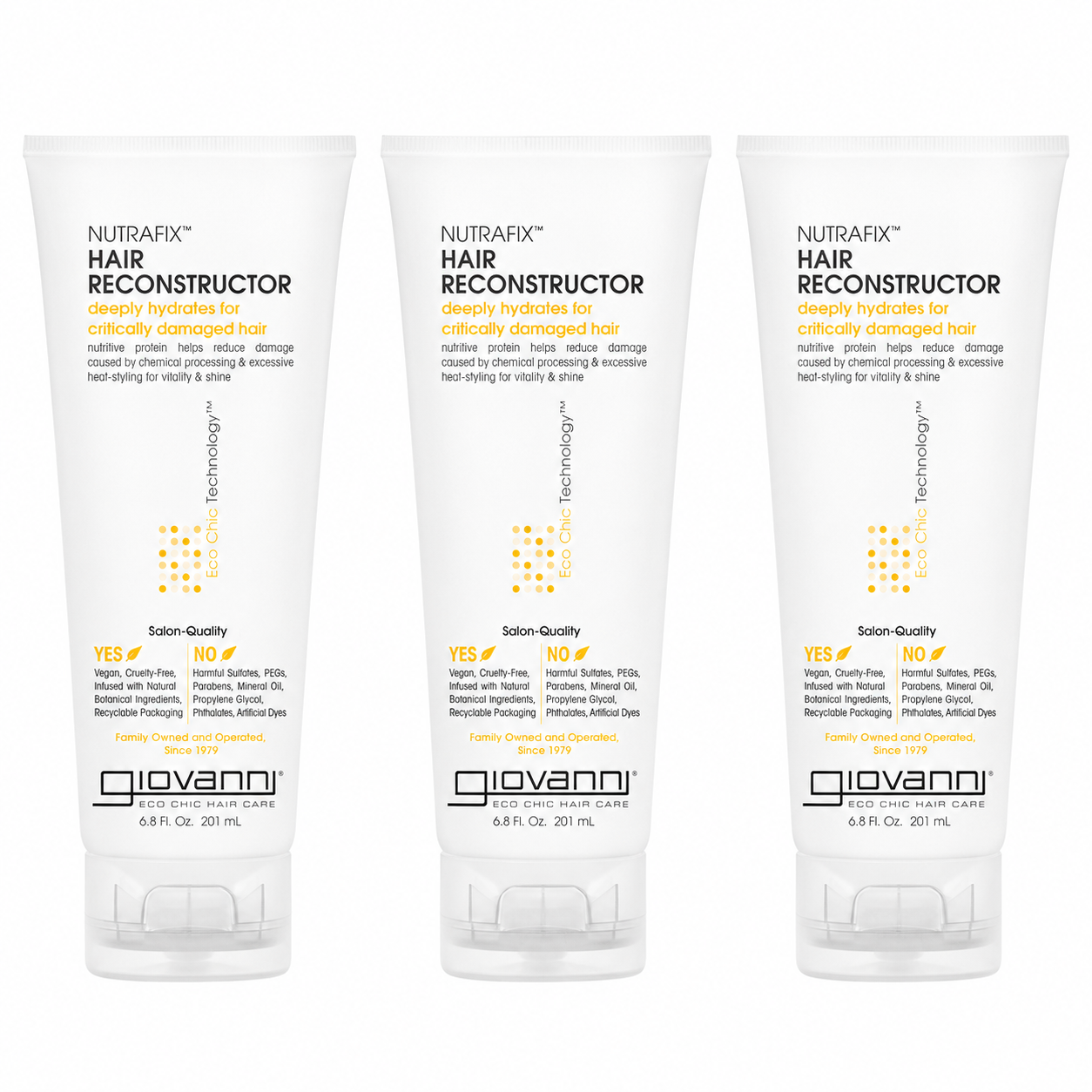 GIOVANNI Nutrafix Hair Reconstructor Moisturizing Repair Treatment For Damaged Hair Encourages Thickness & Volume Color Safe Salon Quality 6.8 oz