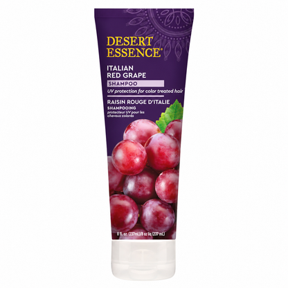 Desert Essence Italian Red Grape Shampoo Gluten Free Vegan Cruelty Free Moisturizing UV Protection For Color Treated Hair 8.0 fl. Oz