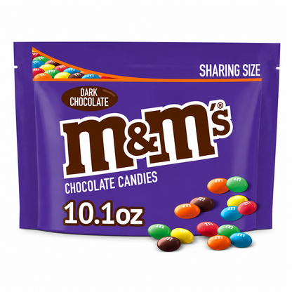 M&M's Dark Chocolate Candy Sharing Size Bag 10.1 oz