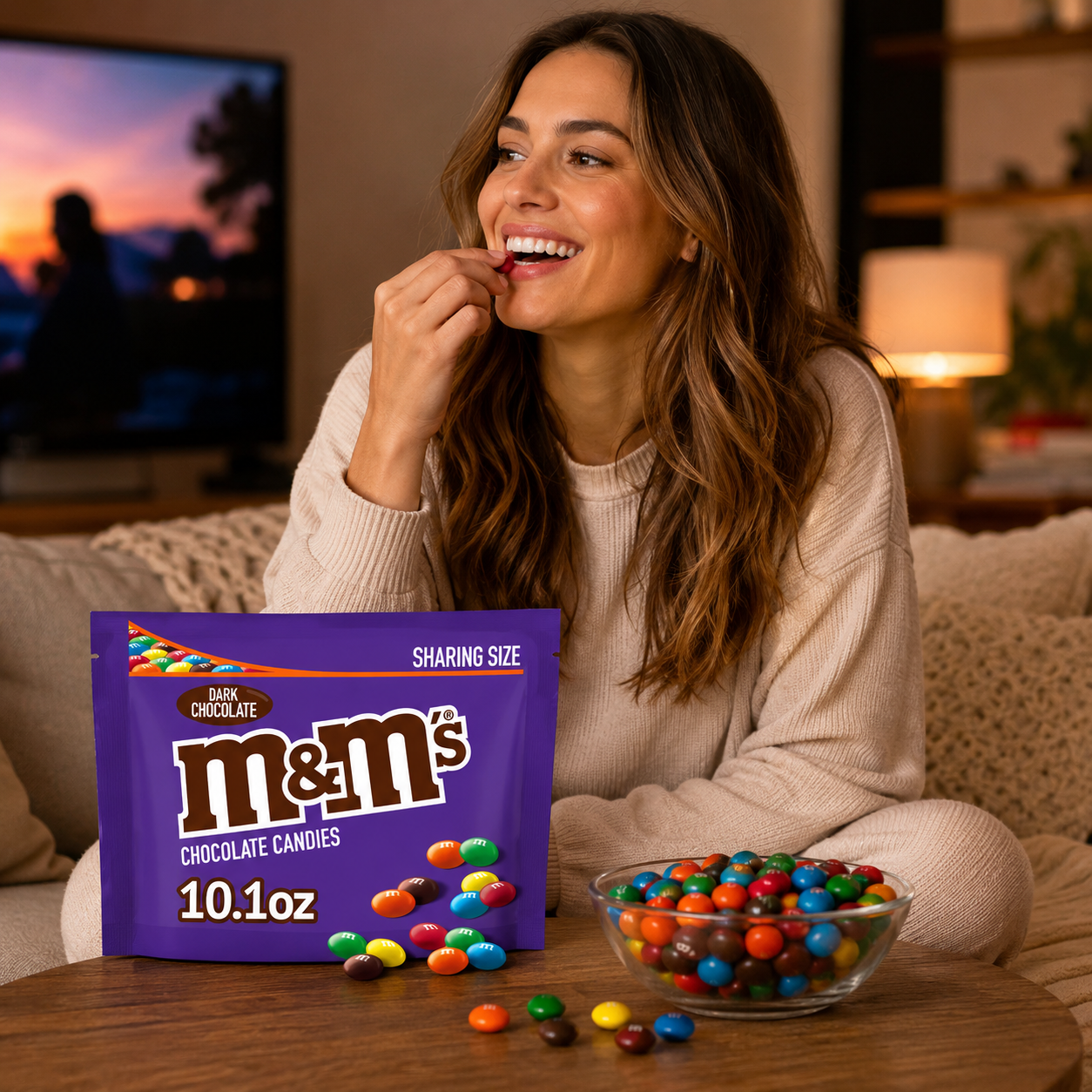 M&M's Dark Chocolate Candy Sharing Size Bag 10.1 oz