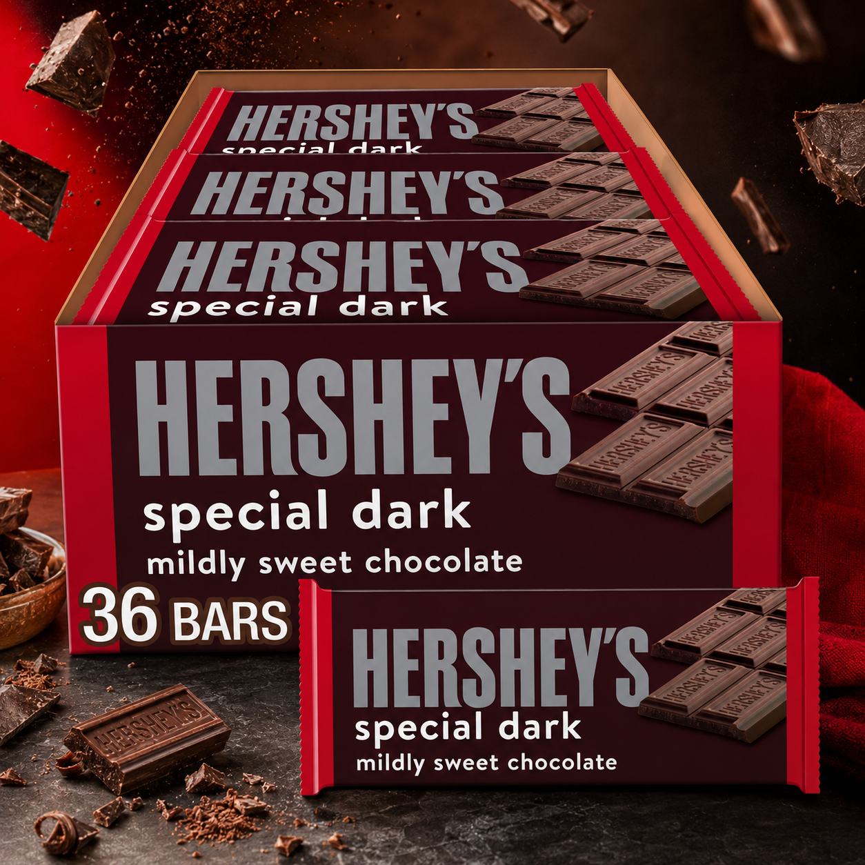 HERSHEY'S SPECIAL DARK Mildly Sweet Chocolate Candy Bars 1.45 oz