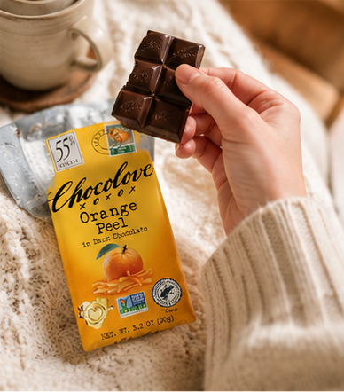 Chocolove Orange Peel Dark Chocolate Bars 55% Cocoa Premium Belgian Dark Chocolate Non GMO Rainforest Alliance Certified Bar 3.2 oz