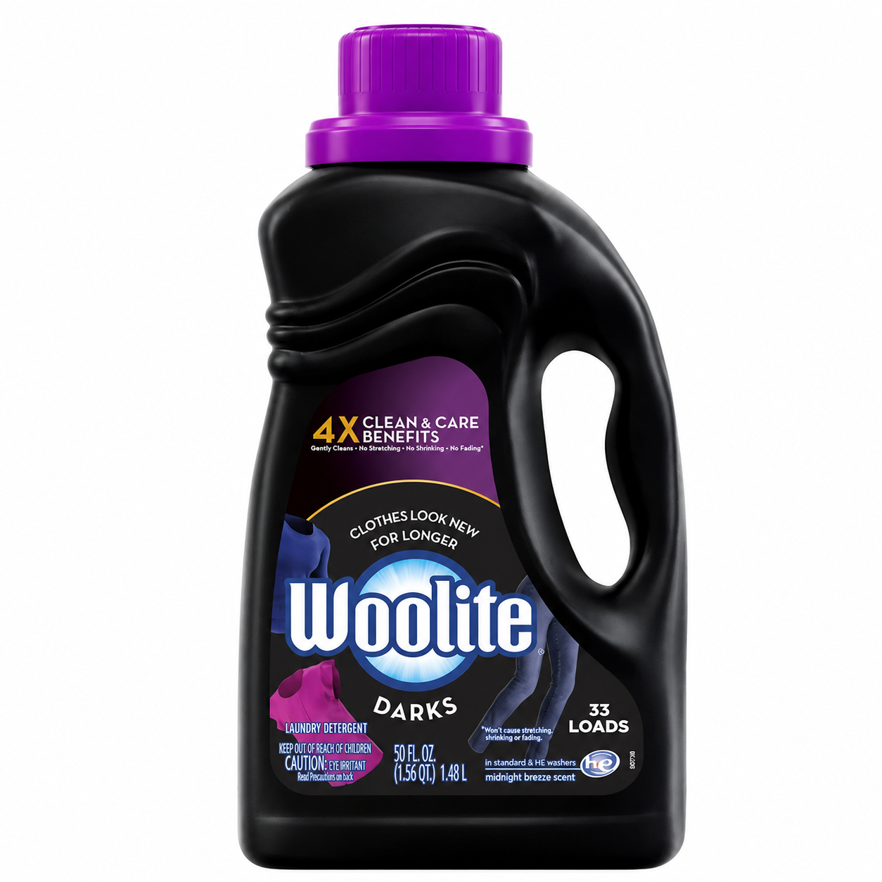 Woolite Dark Care Laundry Detergent Liquid Midnight Breeze Scent 33 Loads 50 oz