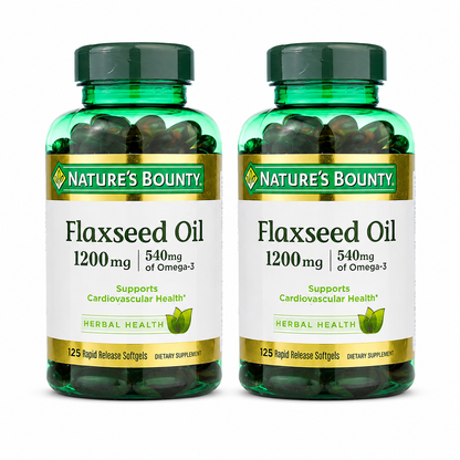 Nature's Bounty Flaxseed Oil Rapid Release Softgels Natural White 125 ct 0.04 oz