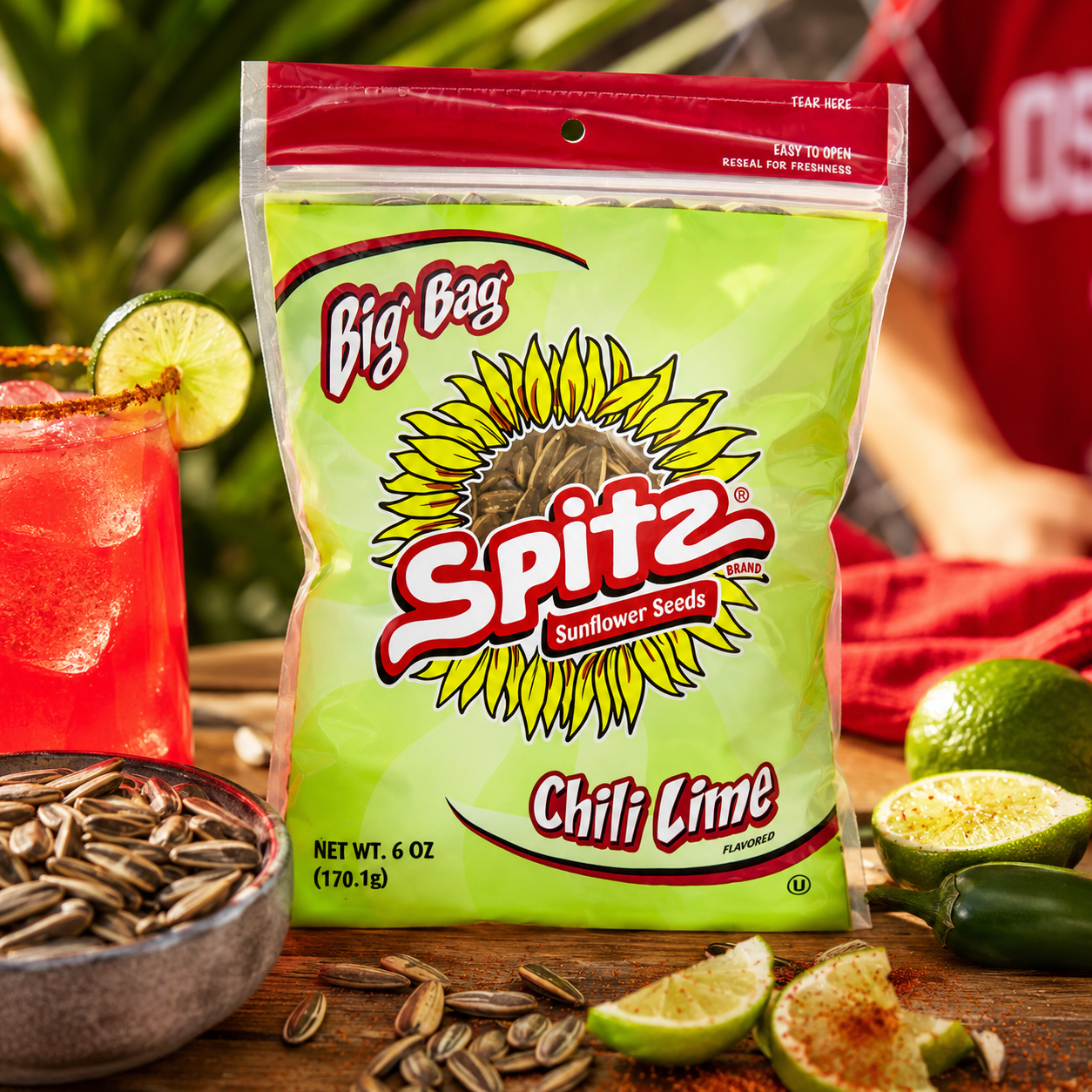 Spitz Sunflower Seeds Chili Lime Flavored Bag 6 oz
