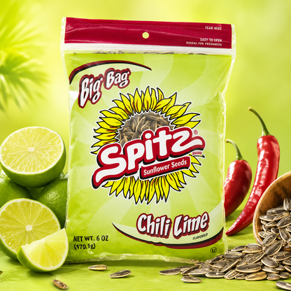 Spitz Sunflower Seeds Chili Lime Flavored Bag 6 oz