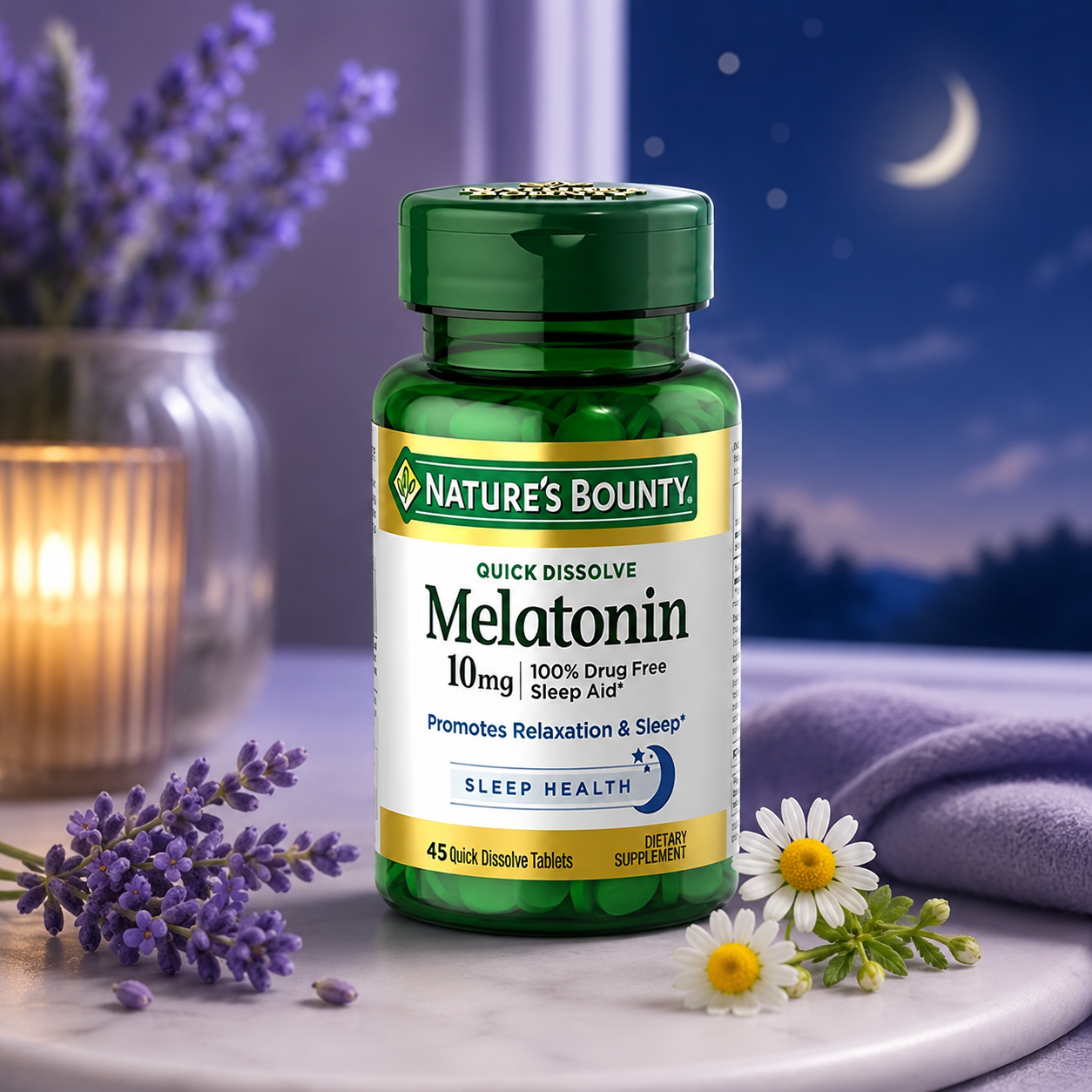 Nature's Bounty Melatonin Quick Dissolve Tablet 45 ct
