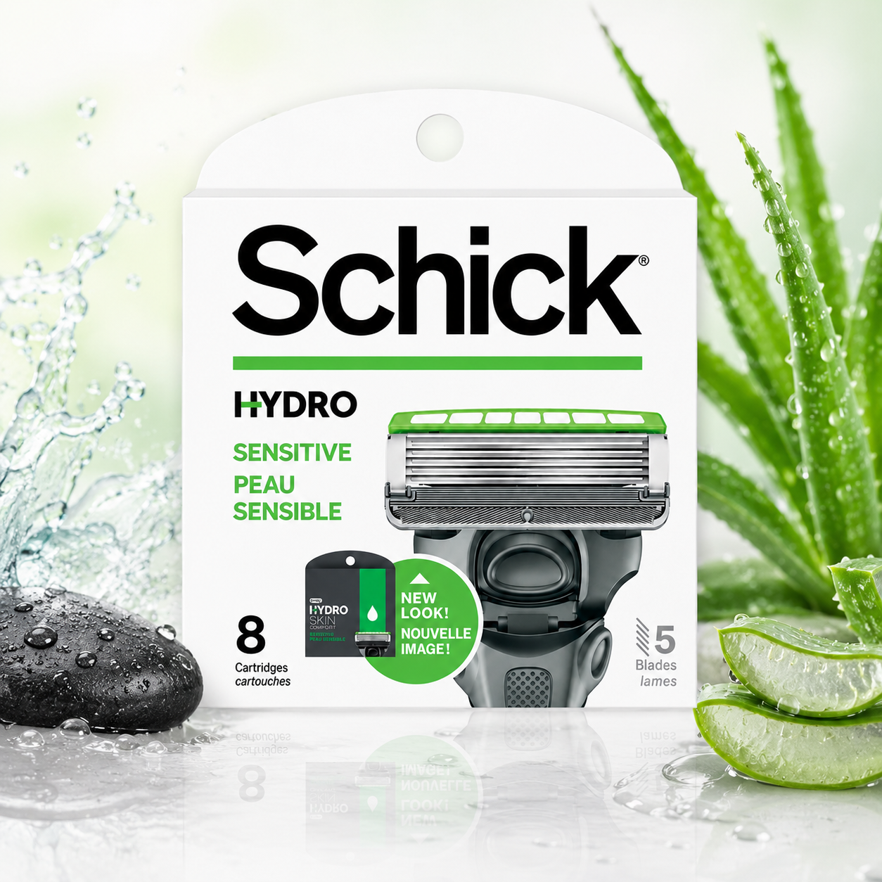 Schick Hydro 5 Sense Sensitive Skin Razor Refills for Men 8 ct