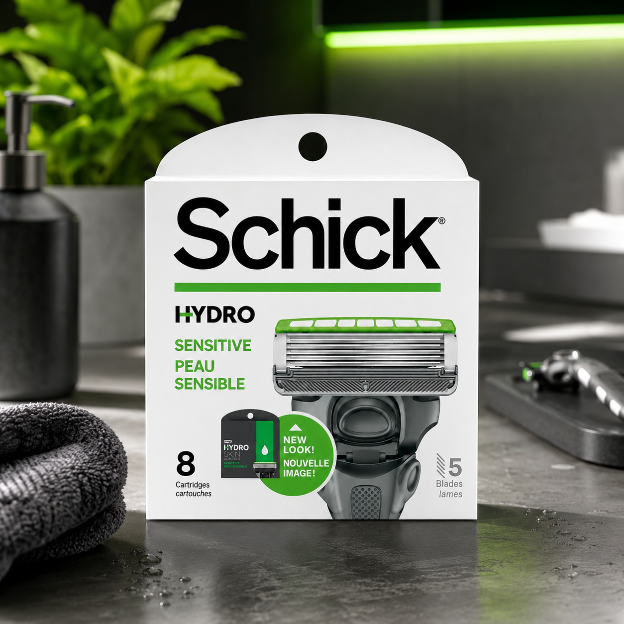 Schick Hydro 5 Sense Sensitive Skin Razor Refills for Men 8 ct
