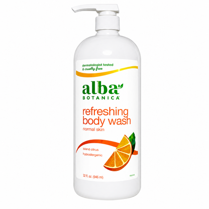 Alba Botanica Very Emollient Bath & Shower Gel Island Citrus Gel 32 fl oz