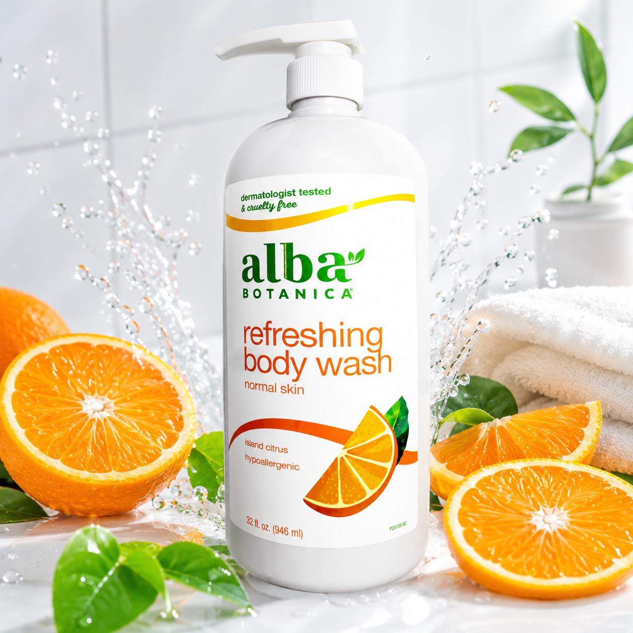 Alba Botanica Very Emollient Bath & Shower Gel Island Citrus Gel 32 fl oz
